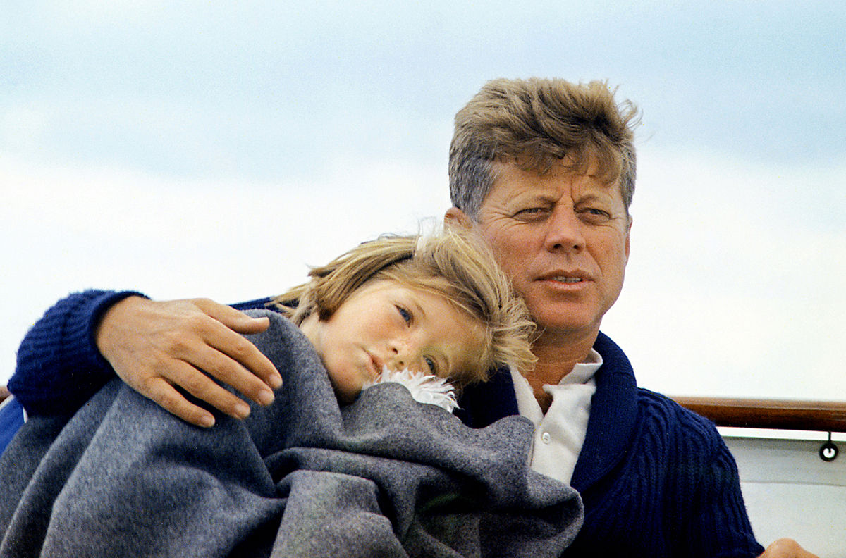 JFK_with_Caroline_on_the_Honey_Fitz,_1963